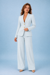 Blazer set med vida byxor