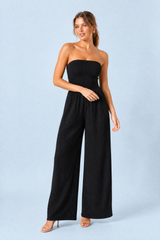 Bandeau jumpsuit med vida ben