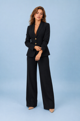 Blazer set med vida byxor