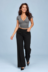 Korsad V-ringad crop top