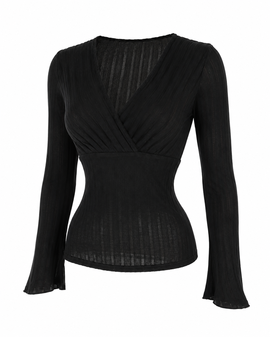 Top en maille col V manches évasées | Lounelle Paris