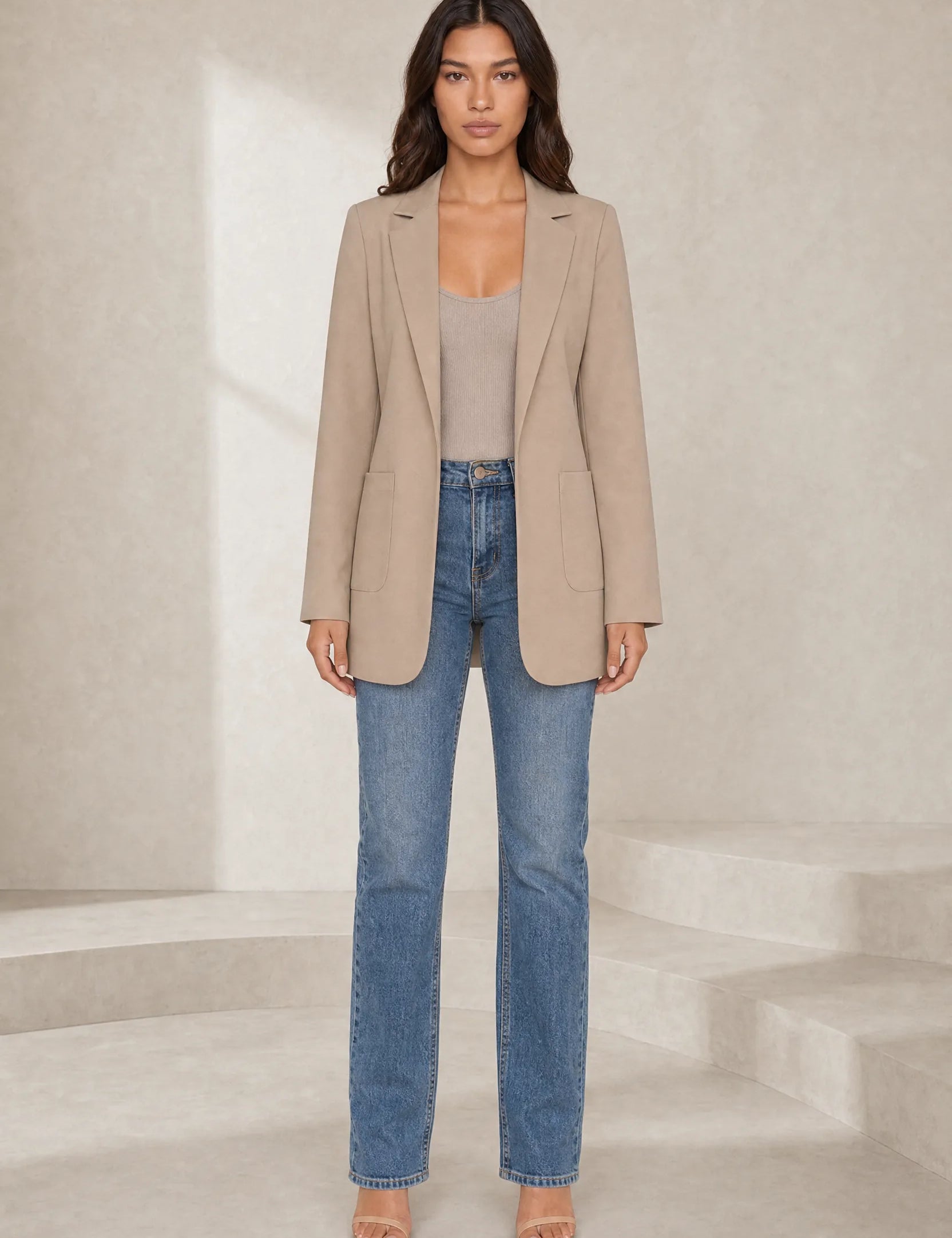 Blazer ajusté à col tailleur | Lounelle Paris