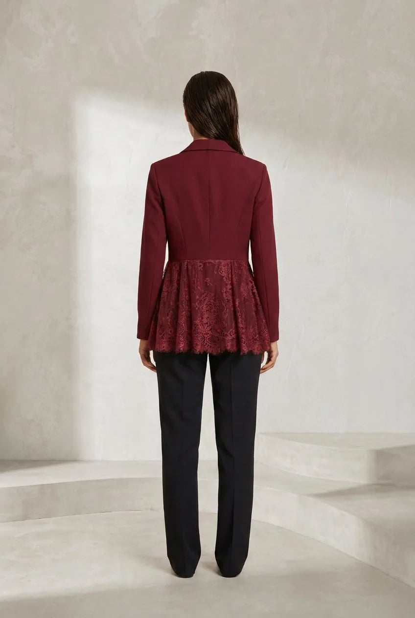 Blazer ajusté à dentelle | Lounelle Paris