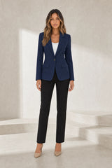 Blazer col tailleur coupe cintrée