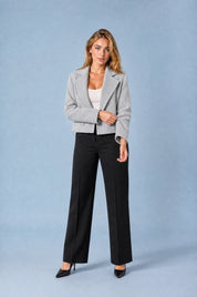 Blazer court ample à double boutonnage | Variante Gris clair | Lounelle Paris