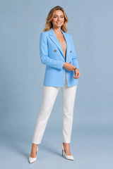 Midilång dubbelknäppt blazer