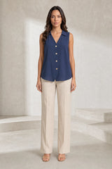 Blouse sansmanches col en V
