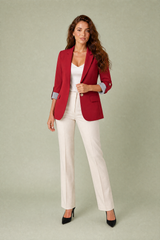 Blazer justerad trekvartsärm