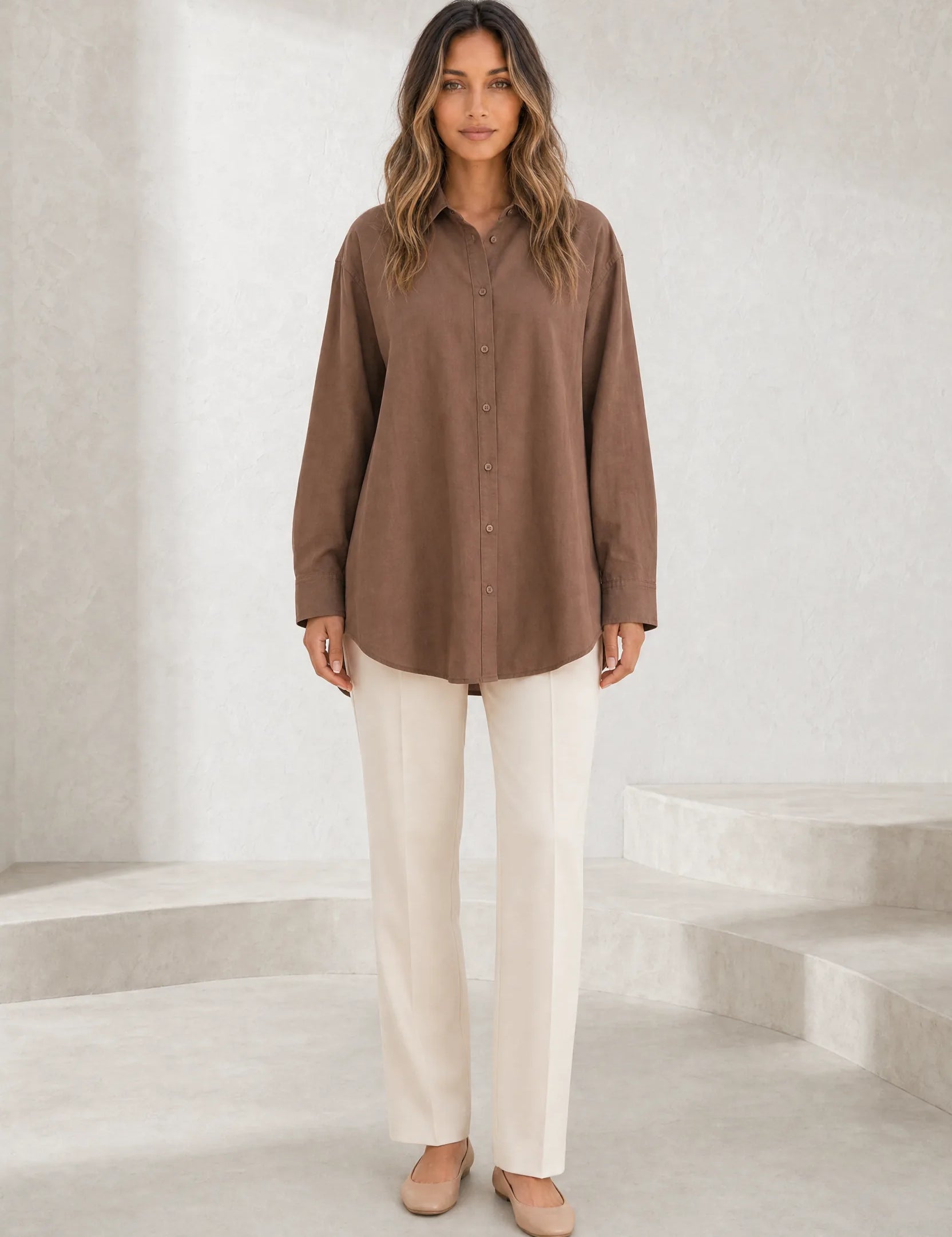 Chemise fluide à col chemise | Lounelle Paris