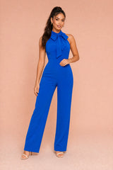 Axknuten ärmlös jumpsuit