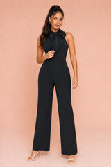 Axknuten ärmlös jumpsuit
