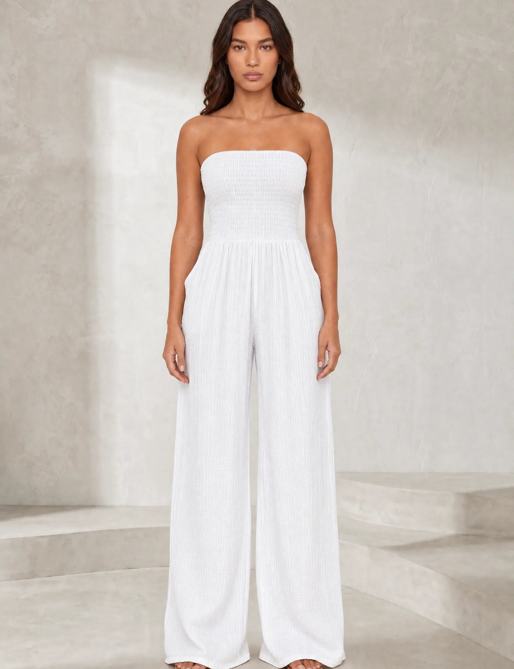 Combinaison bandeau jambes larges | Lounelle Paris