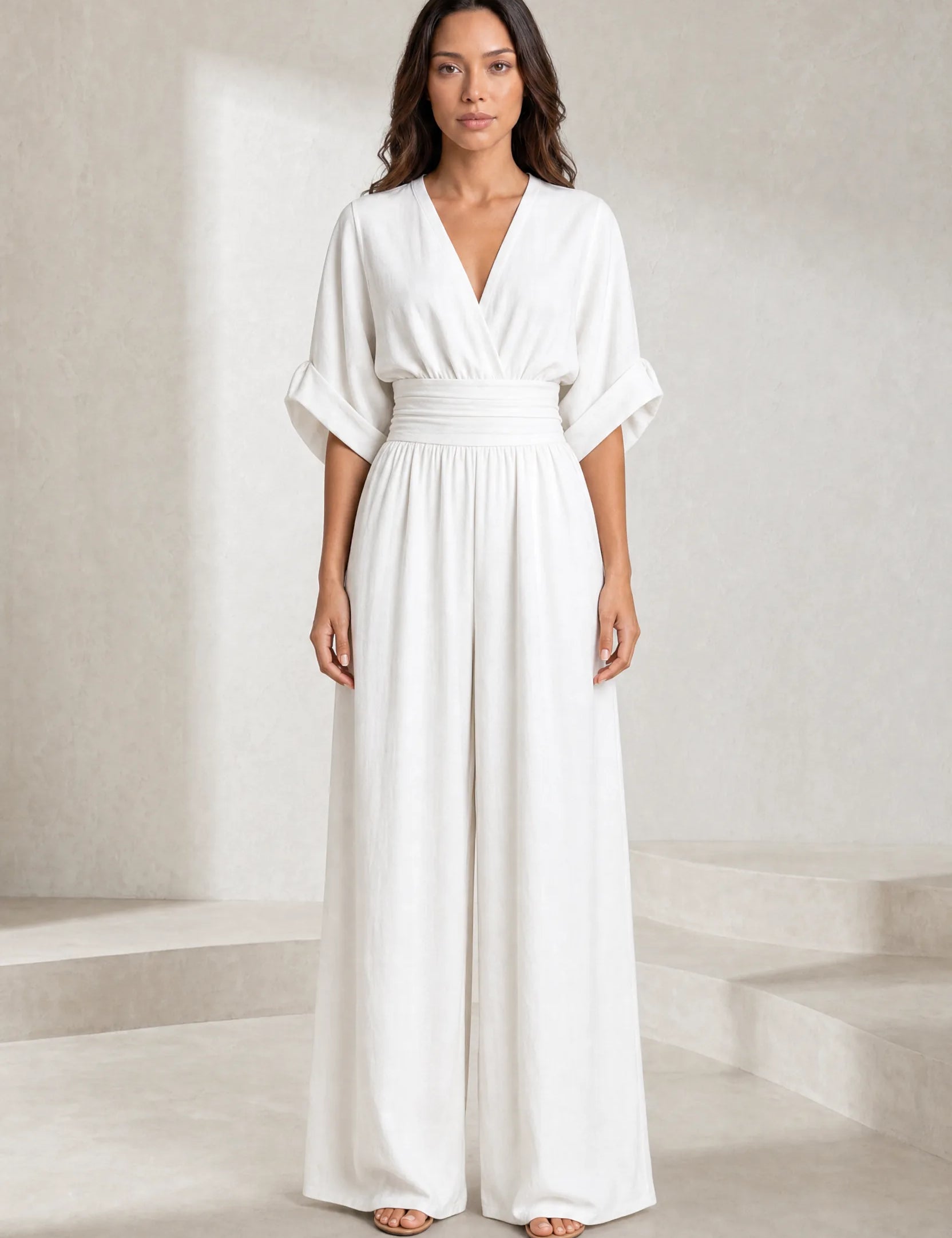 Combinaison col V taille haute | Lounelle Paris