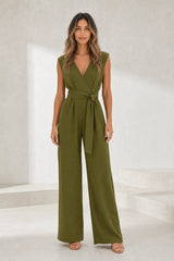 Combinaison pantalon fluide col V