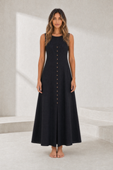 Robe midi à encolure carrée