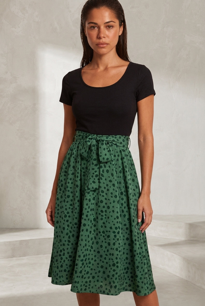 Robe bi-matière à pois | Lounelle Paris