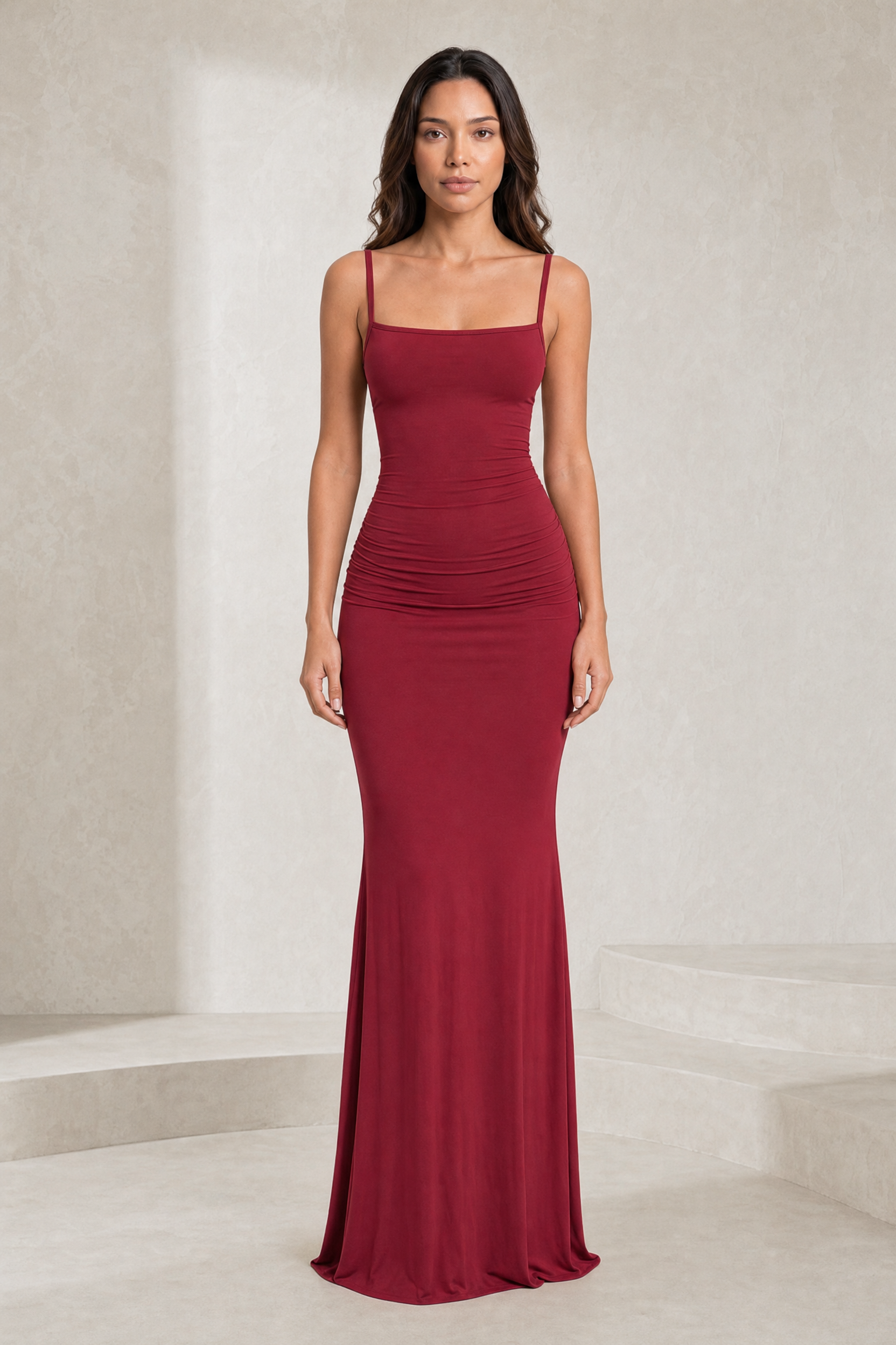 Robe longue moulante à fines bretelles | Lounelle Paris