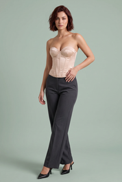 Bustier corset décolleté cœur laçage dos | Vue de face | Lounelle Paris