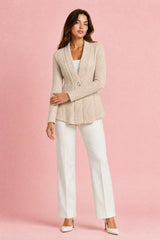 Texturerad blazer-väst i figursydd passform