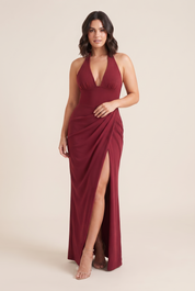 Robe longue col licou dos nu | Porté sur une autre silhouette | Lounelle Paris