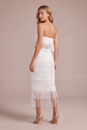 Ensemble blanc bandeau à franges | Vue de dos | Lounelle Paris