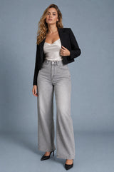 Högmidjade vida jeans