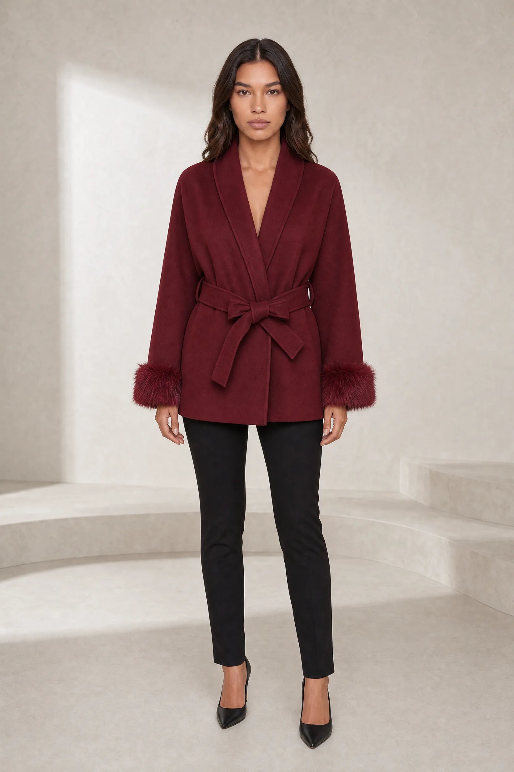 Manteau court ample col châle | Lounelle Paris