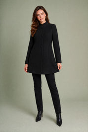 Manteau mi-long à col montant | Variante Noir | Lounelle Paris