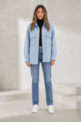 Manteau mi-long ample à revers
