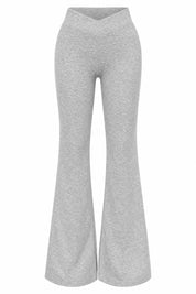Pantalon gris taille en V évasé | Lounelle Paris