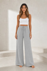 Pantalon large fluide à cordon
