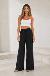 Pantalon large fluide à cordon | Lounelle Paris