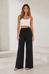 Pantalon large fluide à cordon