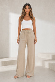 Pantalon large fluide à cordon | Lounelle Paris