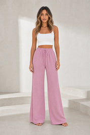 Pantalon large fluide à cordon | Lounelle Paris