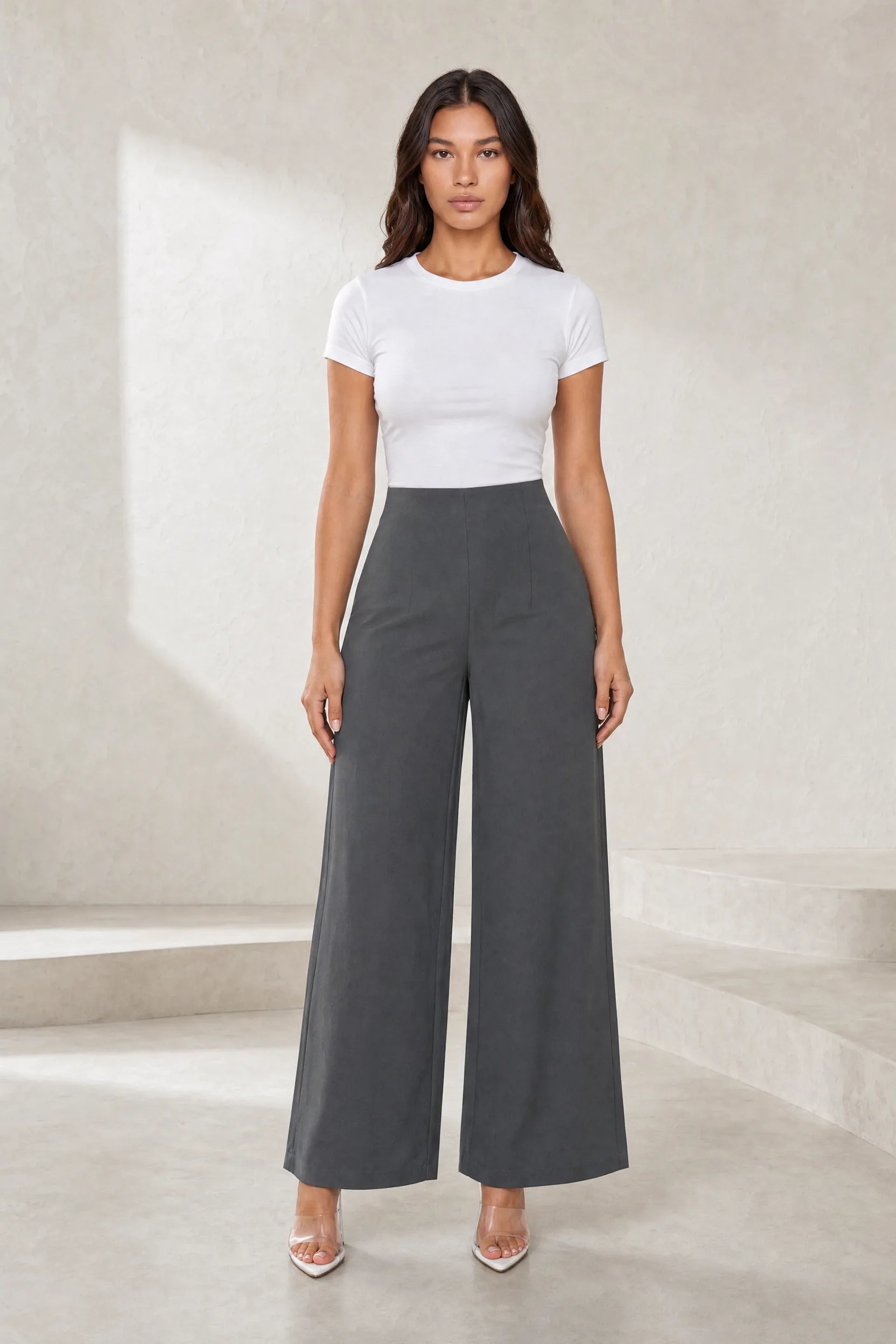Pantalon large fluide taille haute | Lounelle Paris