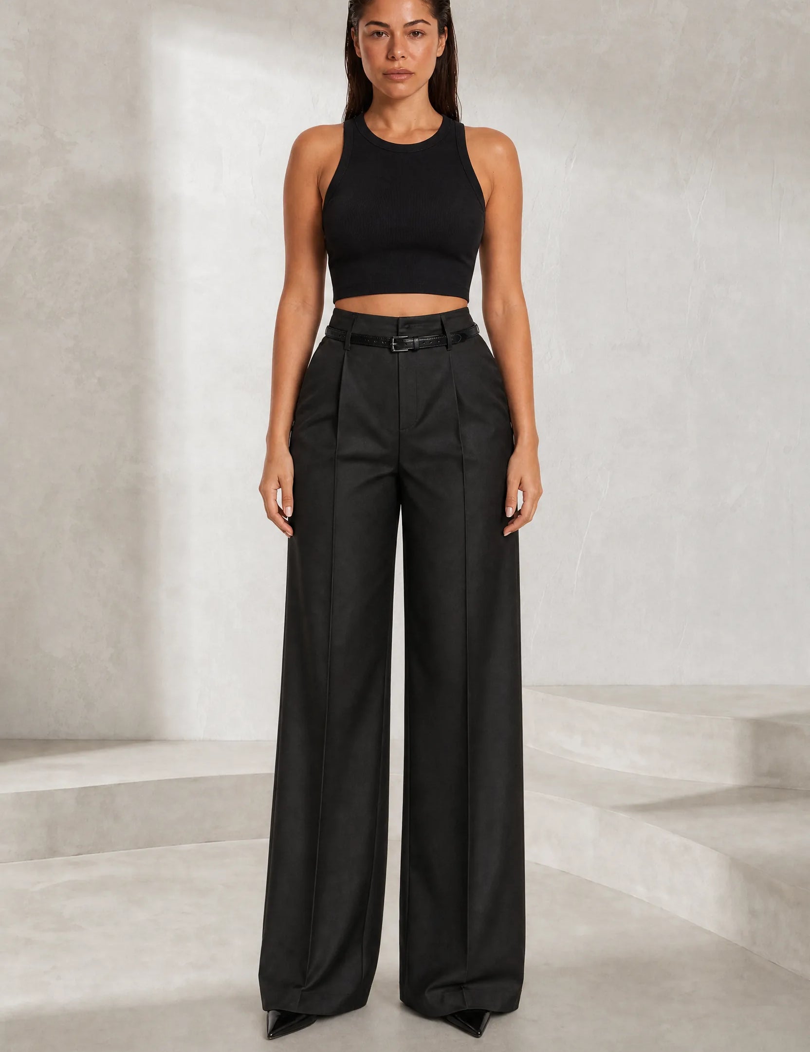 Pantalon large taille haute | Lounelle Paris