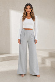 Pantalon large taille haute boutonné | Lounelle Paris