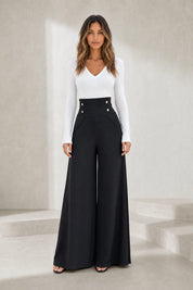 Pantalon large taille haute fluide | Lounelle Paris