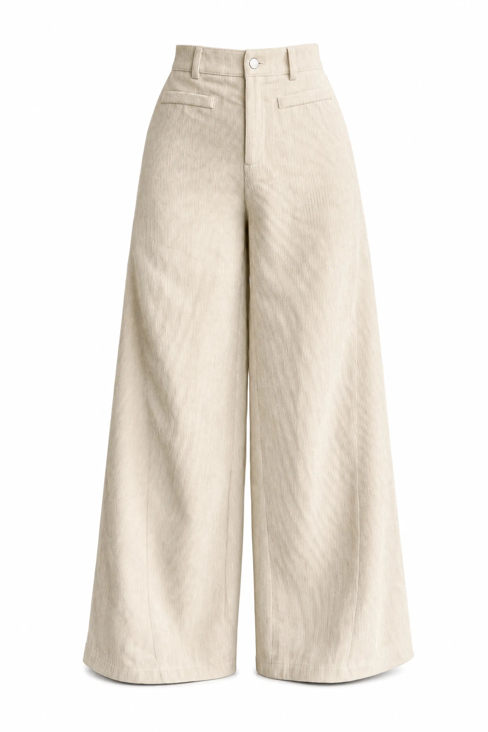 Pantalon large velours côtelé taille haute | Lounelle Paris