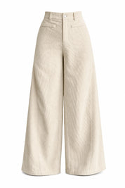 Pantalon large velours côtelé taille haute | Lounelle Paris