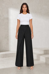 Pantalon taille haute asymétrique