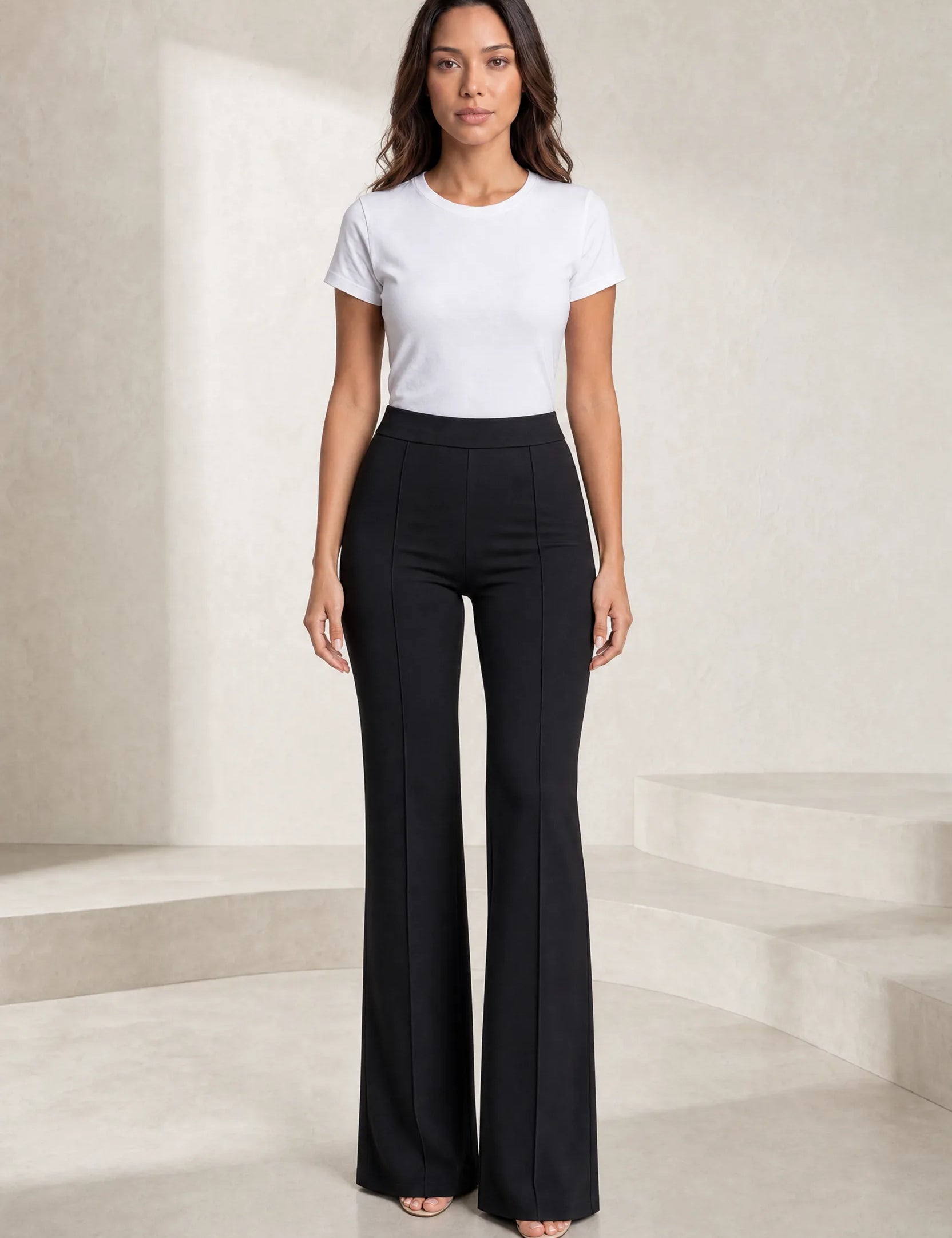 Pantalon taille haute micro-évasé | Lounelle Paris
