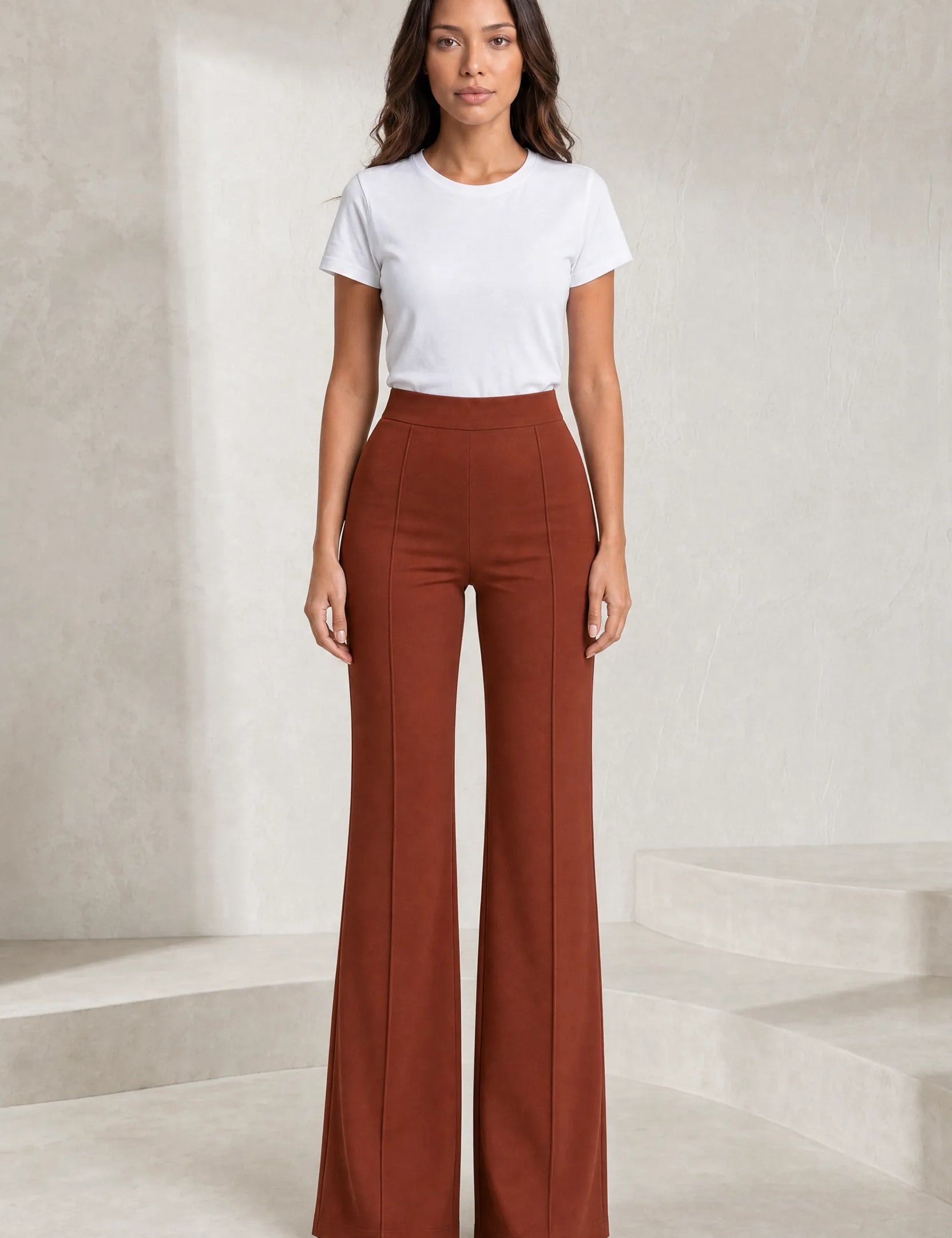 Pantalon taille haute micro-évasé | Lounelle Paris