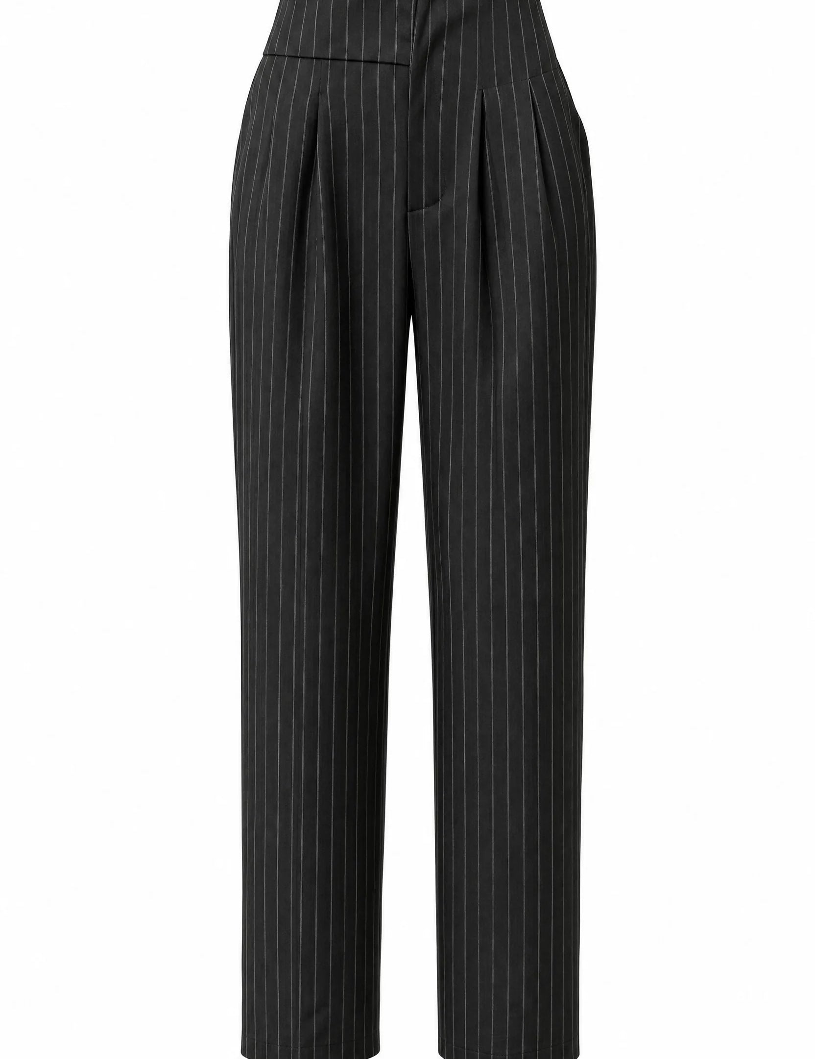 Pantalon tailleur rayé taille haute | Lounelle Paris