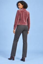 Veste-chemise rouge à poches utilitaires | Vue de dos | Lounelle Paris