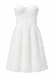 Robe blanche bustier dos lacé | Lounelle Paris