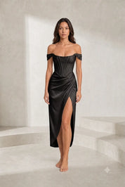 Robe bustier à fente haute | Lounelle Paris