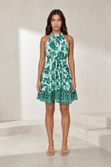 Robe halter imprimé floral