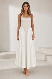 Robe longue abricot col licou dos nu | Lounelle Paris